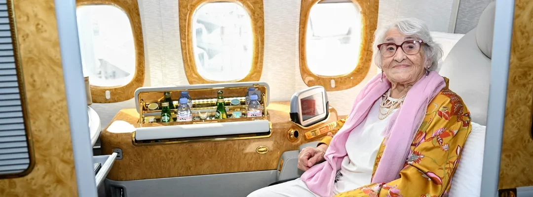 Emirates powitały na pokładzie 101-letnią Rachidę Smati