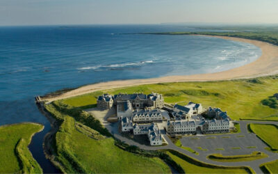 Experience the magic of Irish hospitality at Trump International Golf Links & Hotel Ireland, Doonbeg, offering unparalleled luxury accommodations set against an unbelievable backdrop of shimmering sea and emerald green landscapes.