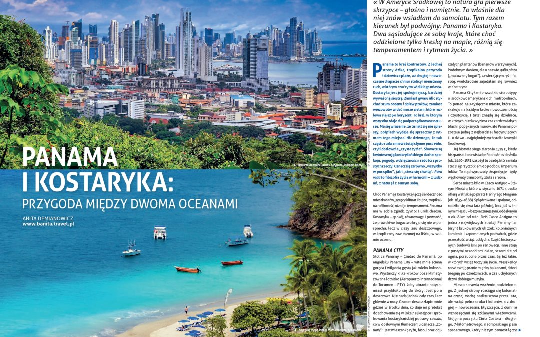 Panama i Kostaryka: przygoda między dwoma oceanami – artykuł Anity Demianowicz w najświeższym wydaniu magazynu „All Inclusive”