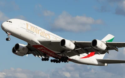 Słynny Airbus Emirates A380 wraca do Dubaju jako pierwszy na świecie samolot z Internetem Wi-Fi Starlink na pokładzie