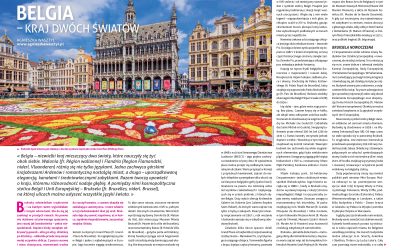 BELGIA – KRAJ DWÓCH ŚWIATÓW – ARTYKUŁ AGNIESZKI WASZTYL W NAJŚWIEŻSZYM, WIOSENNO-LETNIM NUMERZE „ALL INCLUSIVE”
