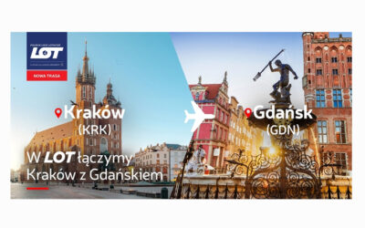 Komfortowa podróż między północą a południem kraju. Polskie Linie Lotnicze LOT startują ze sprzedażą bezpośrednich połączeń na trasie Gdańsk-Kraków
