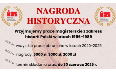 Nagrody finansowe i szansa na debiut. II edycja Nagrody Historycznej IDS